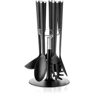 Guzzini Set di 5 mestoli antiaderenti con base