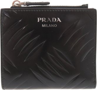 Prada Black Leather Wallet (Bi-Fold) (Pre-Owned)
