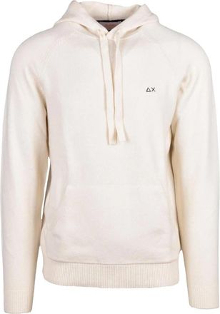 Sun 68 Knit Hoodie - Heren - Hoodies - Beige - M - Wol - Hoodies & sweatvesten