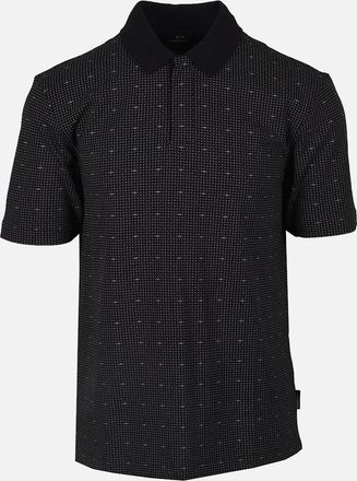 A|X Armani Exchange Mens Armani Exchange Polo Shirt Black/Pattern - Black Pattern - Size: 42