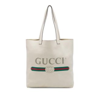 Gucci Pre-owned Gucci Calfskin Logo Tote Ladies VQ122VJQ79JIAF94