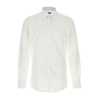 Dolce & Gabbana Formal Shirts, male, White, Size: XL Poplin Shirt