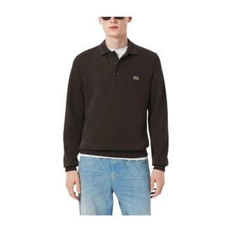 Lacoste Polo Shirts, male, Brown, L, Classic Polo Sweatshirt