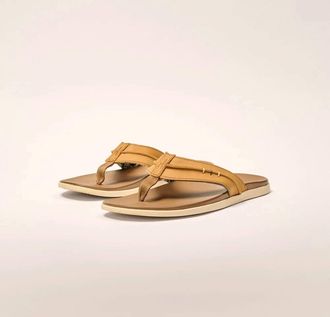 Johnnie-O Mens Starboard Leather Sandals In Taupe