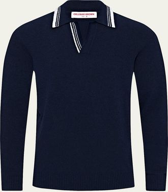 Orlebar Brown Mens Horton Boucle Polo Shirt