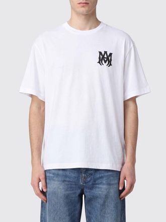 Amiri T-shirt relaxed fit in cotone con spalle scese e logo
