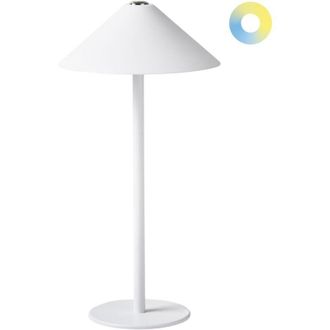 Beliani Beliani - Modern Table Lamp Aluminium with Touch Switch usb Cable Charging Wireless Indoor Outdoor White Francoli