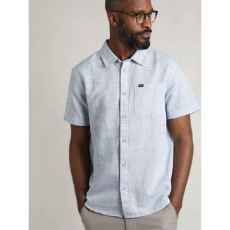 Weird Fish Washton Short Sleeve Shirt in Cobalt Blue at Nordstrom, Size Xxx-Large