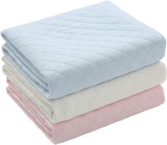 OEM Paquete De 3 Pa&ntilde;ales Impermeables Para Beb&eacute;s - Algod&oacute;n Ecol&oacute;gico, Transpirables, Lavables Y Reutilizables - Azul + Rosa + Blanco - 70120 Cm