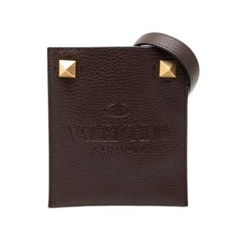 Valentino Pre-owned Cross Body Bags, female, Brown, Size: ONE SIZE Pre-owned Studded Crossbody Bag