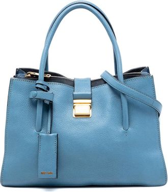 Miu Miu Pre-owned Miu Miu Goatskin Madras Push Lock Tote Ladies 2KHMGVIP72BC7MQX
