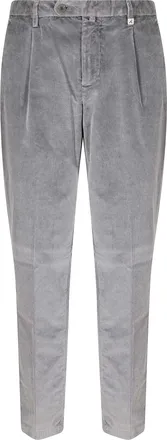 Myths Grey 1 Pinces Corduroy Straight-Leg Pants
