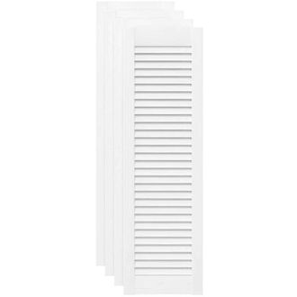 vidaXL Puerta De Armario De Lamas 4 Uds Blanco 99x29,5 Cm Vidaxl