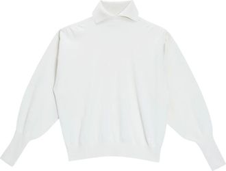 Genny Truien & Vesten, Dames, Wit, S, Kasjmier, Maglione Colletto Cashmere