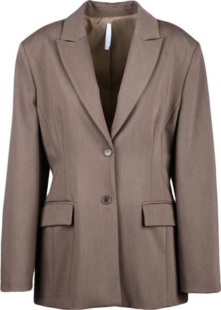 Imperial Jassen, Dames, Blauw, L, Leer, Giacca Sfiancata