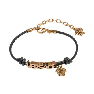 Versace Bracelets, female, Black, Size: ONE SIZE Metal Bracelet