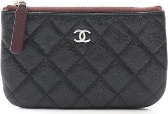 Chanel 2021-2025 CC Quilted Caviar coin pouch - Black