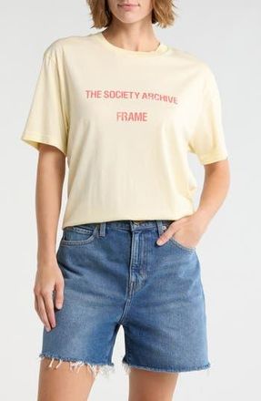 Frame Denim Soa Cotton Graphic Print T-Shirt in Soft Yellow at Nordstrom Rack, Size X-Large