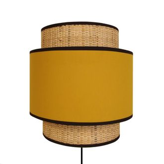 Tosel Aplique de pared metal Alt.14cm negro ;Pantalla: azul