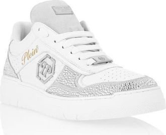 Philipp Plein Low Top Sneakers Mix Strass Cocco Unisex in White at Nordstrom, Size 37