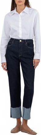 Kut from the Kloth Fay High Rise Straight Leg Jeans In Kindled W/ Euro Base