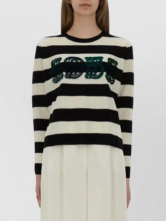 Max Mara jersey top viterbo crew neck stripes