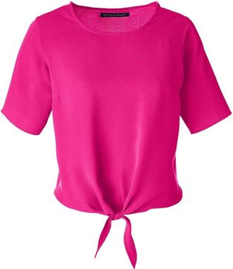 Devon & Jones Womens Perfect Fit Tie Front Blouse