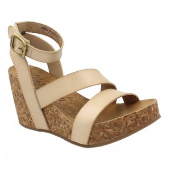 Blowfish Womens Hecta Wedge Sandal In Cashew Dyecut