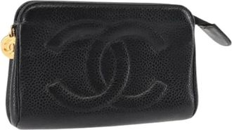 Chanel Pre-owned Clutches, female, Black, Size: ONE SIZE Pre-owned Leather Clutch