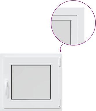 vidaXL Ventana De S&oacute;tano Risor 55 X 50 Cm Pvc Y Vidrio Vidaxl