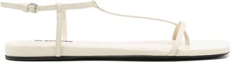 Jil Sander Square-Toe Thong Sandals - Womens - Rubber/Calf Leather