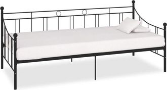 vidaXL Telaio Divano Letto Nero in Metallo 90x200 cm - Vidaxl