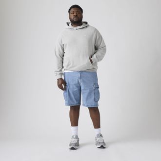 Levi's Carrier Cargo Lightweight Shorts (Big & Tall) - Mens - 44 - Medium Wash / Only Up From Here Lightweight Denim