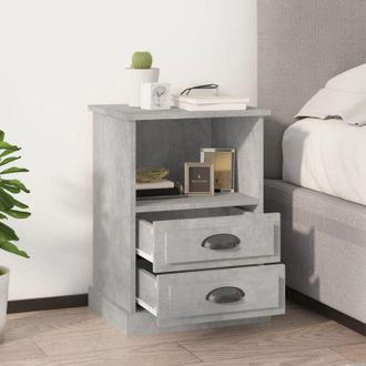 vidaXL Comodini 2 pz Grigio Cemento 43x36x60 cm - Vidaxl