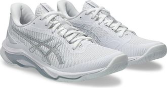 Asics Netburner Ballistic FF 4 Womens Shoes White/Pure Silver : 11.5 B - Medium, Synthetic