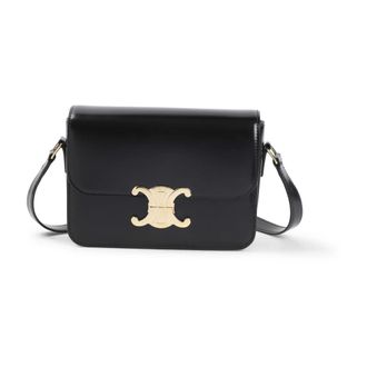 Celine Teen Triomphe Shoulder Bag - female - CELINE - Shoulder Bags - Black - ONE SIZE - Bags