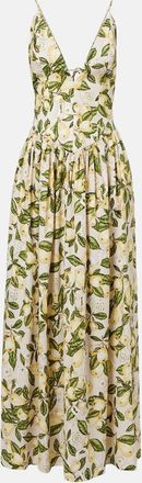 Adriana Degreas Printed cotton-blend maxi dress