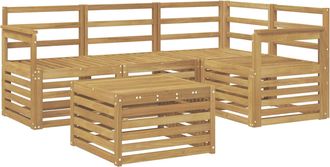 vidaXL Conjunto De Sof&aacute;s De Exterior 5 Uds. Blanco Vidaxl