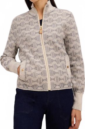 Nic+Zoe Dapper Swirl Knit Jacket In Neutral Multi