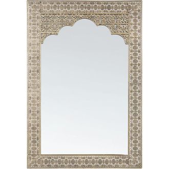 Beliani Beliani - Espejo De Pared Dorado 60 X 91 Cm Rectangular Dise&ntilde;o Marroqu&iacute; Pali