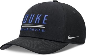 Nike Duke Sideline Practice Rise Nike Mens Dri-FIT College Adjustable Hat in Black | NC0600ADU-RKB