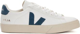 Veja Witte Californi&euml; Blauwe Leren Sneakers - Heren - Sneakers - Wit - 44 EU - Schoenen
