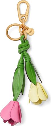 Kate Spade New York leather tulip key fob in Green Multi at Nordstrom