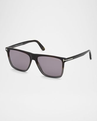 Tom Ford Men & apos;s Fletcher Square Plastic Sunglasses