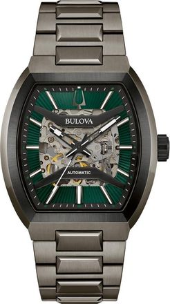 Bulova Maquina Gunmetal Skeleton Dial Automatic Bracelet Watch, 40mm in Two-Tone at Nordstrom