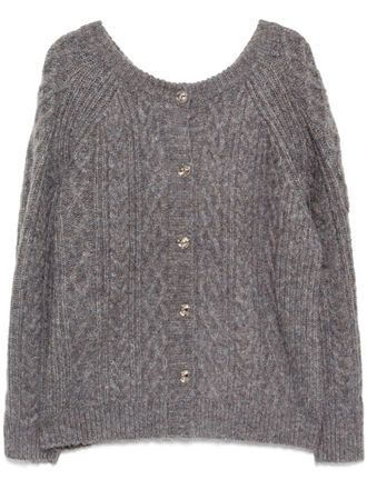 Tout à Coup cable knit cardigan - women - Acrylic/Polyester/Polyamide/Wool/Elastane - S - Grey