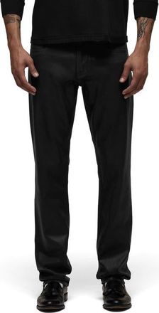 Hudson Blake Slim Straight Coated Jeans in Coated Phantom at Nordstrom, Size 29