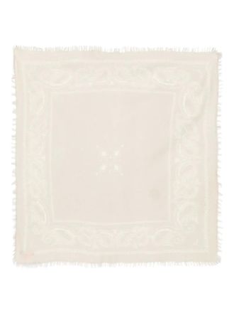 Liska fringed-edge scarf - women - Fabric - One Size - White