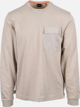 HUGO BOSS Mens Boss Orange TE PROTECTIVE T-SHIRT LIGHT BEIGE - Cream - Size: 38