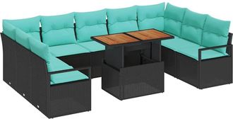 vidaXL Conjunto De Sof&aacute;s De Jard&iacute;n 10 Uds. 9-n&uacute;mero De Plazas Vidaxl
